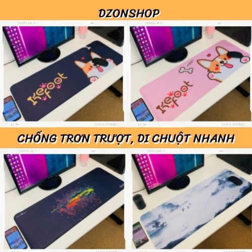 Miếng Lót Chuột - Bàn Di Chuột Gaming 80x30 Chống Trơn Trượt