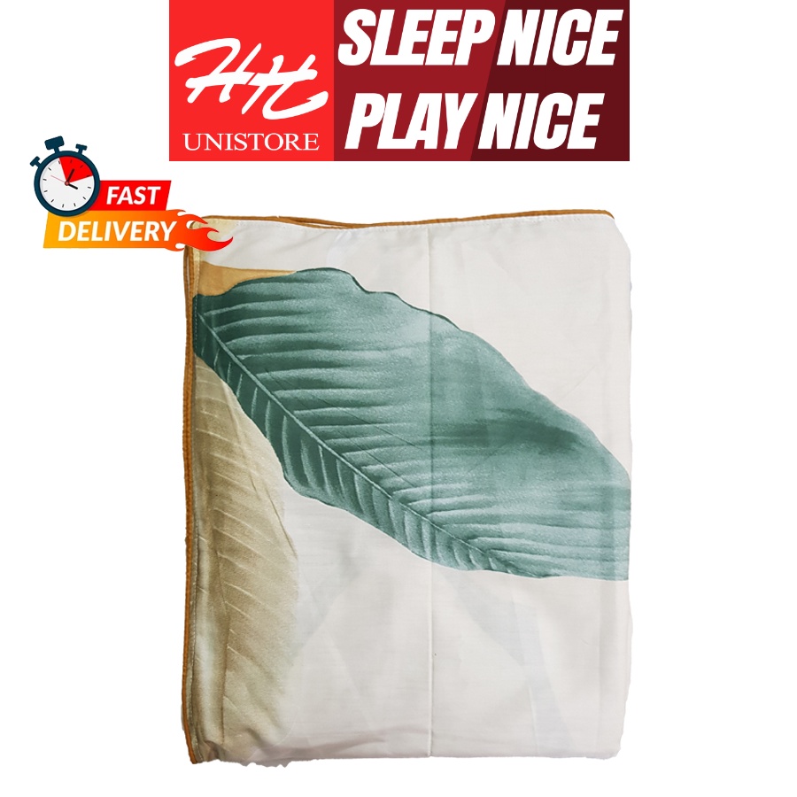 Bộ Ga Grap 100% Cotton 4 Món 1 Ga, 1 áo ôm, 2 áo gối Hy&amp;Han Unistore