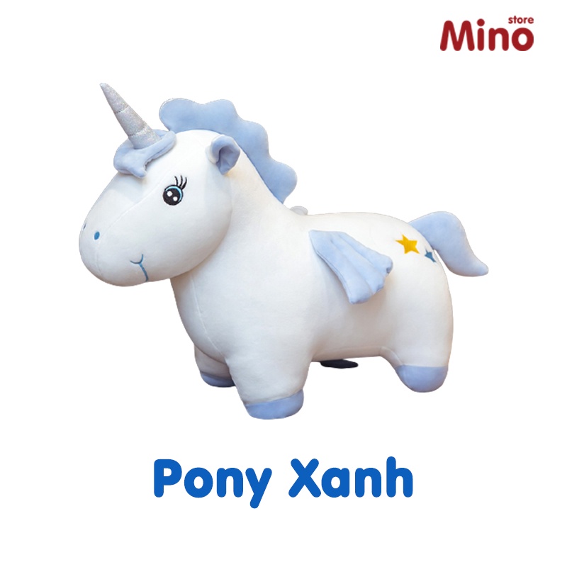 [Mã BMBAU50 giảm 7% đơn 99K] Gấu Bông Ngựa Pony 1 Sừng Phiên Bản Kỳ Lân Mới Size 50cm Mềm Mịn MINO TH82