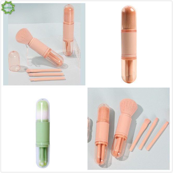 Bộ Cọ Trang Điểm 4 Trong 1 Có Thể Thu Gọn Tiện Dụng Cho Du Lịch