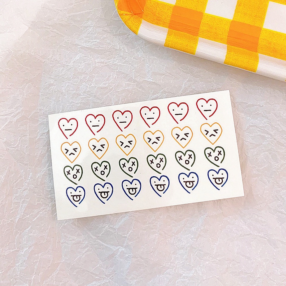 Miếng Dán Hình Xăm Vẽ Tay Chống Thấm Nước Lâu Trôi Họa Tiết Hoạt Hình Màu Sắc Đơn Giản