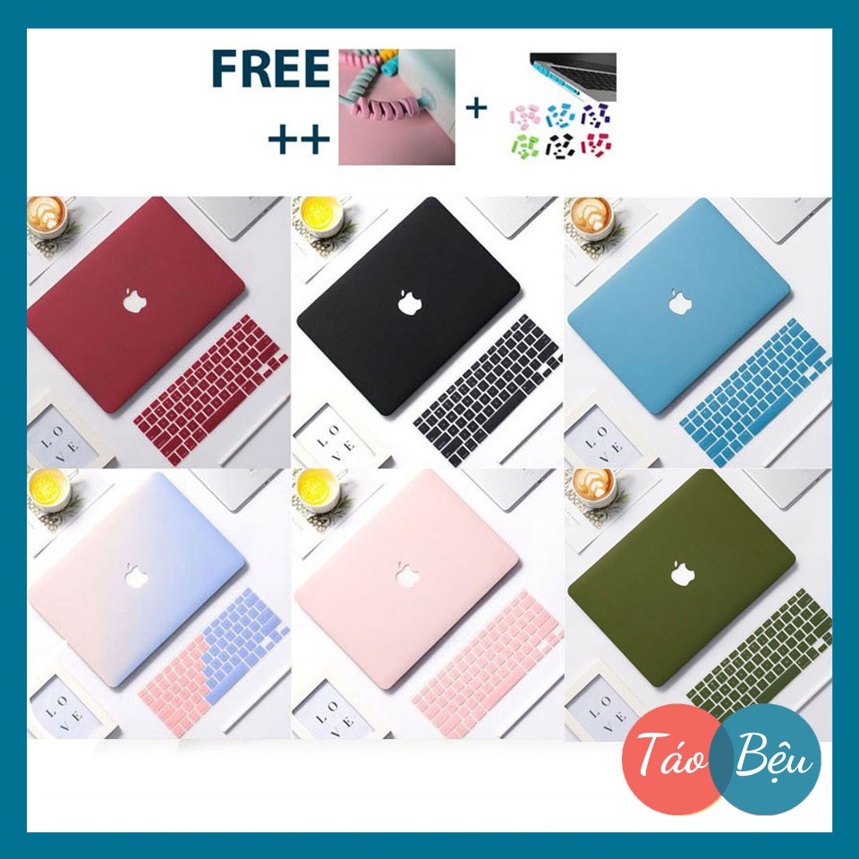 [SET 5 Món] Combo Case Macbook + Phủ Phím, Nút chống bụi + Kẹp Chống Gẫy Sạc | WebRaoVat - webraovat.net.vn