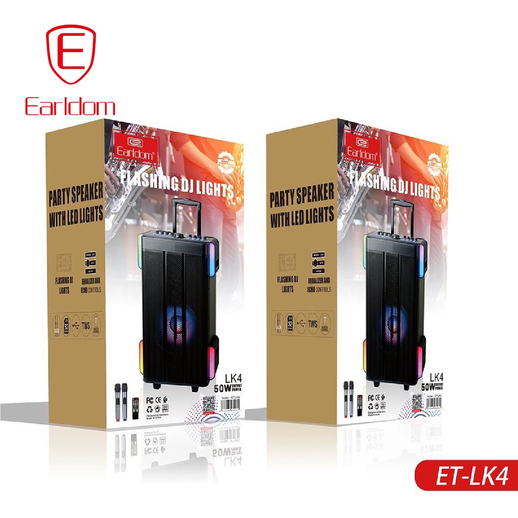 Loa kéo di động Earldom ET-LK4 ( Kèm 2 Mic không dây)