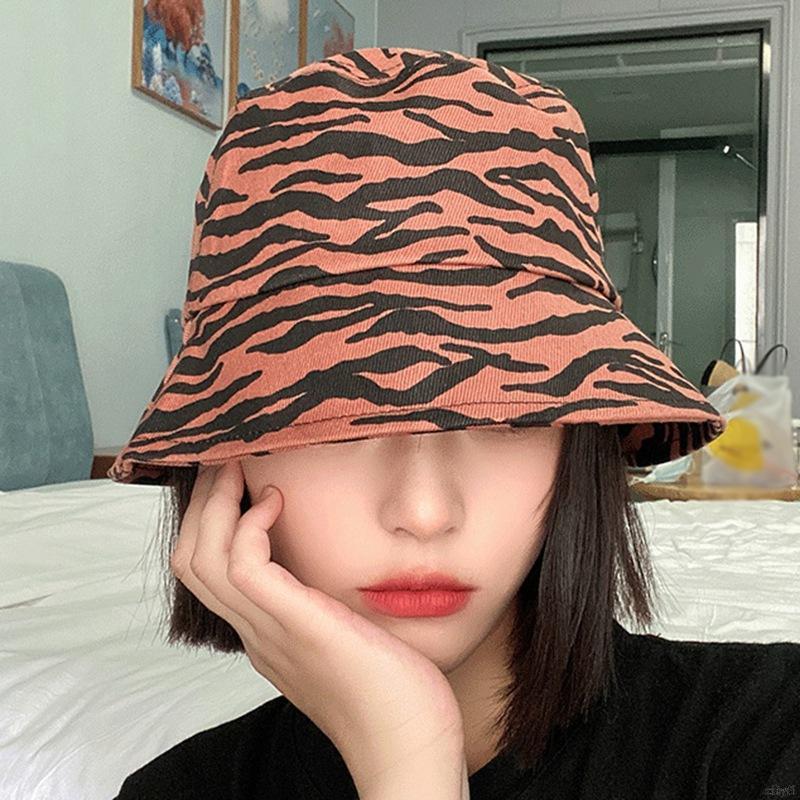 Nón vành họa tiết ngựa vằn thời trang retro cho nữ