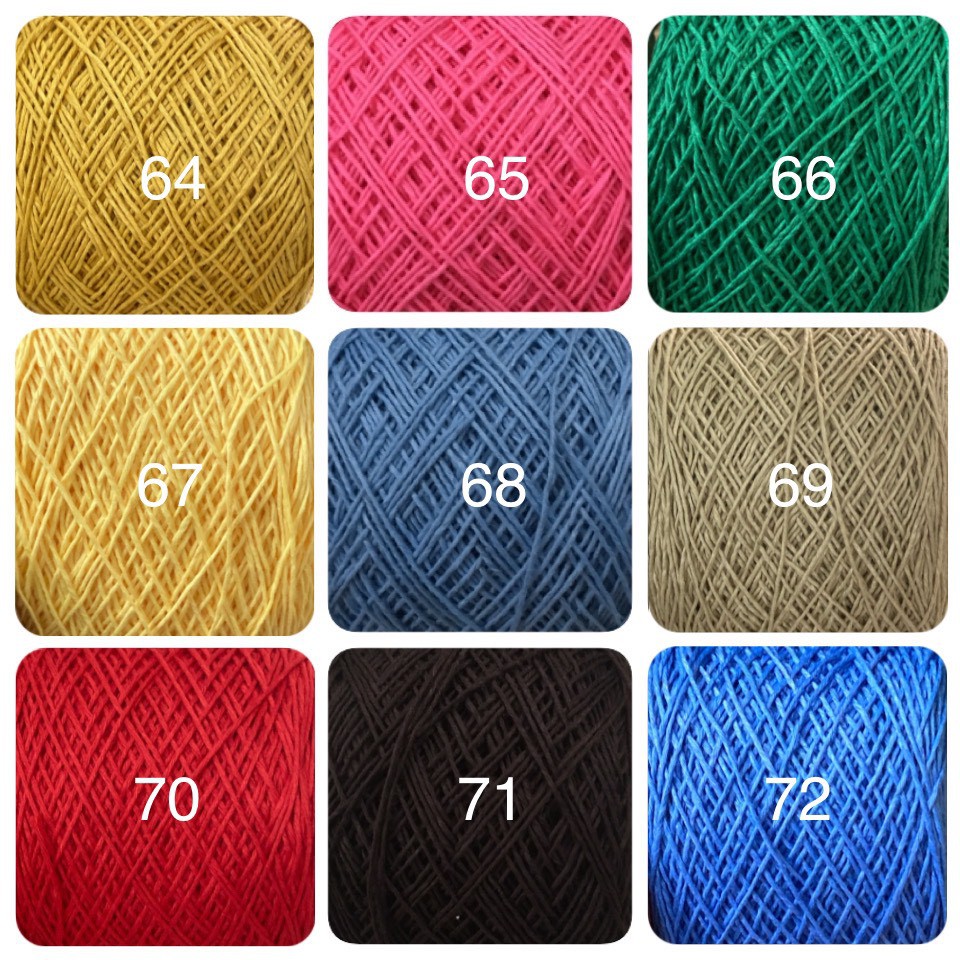 Sợi cotton vietnam 1mm 100gr bền chắc ít xù ít nhão - Màu 1- Màu 50