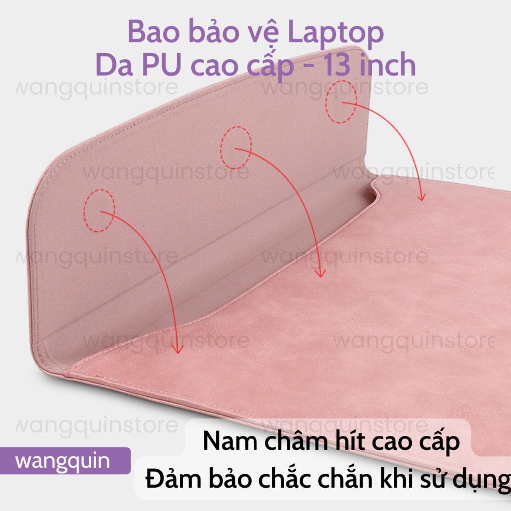 HCM -  Túi đựng bảo vệ cho Macbook Air Pro Asus Acer 11.6&quot; / 13.3&quot; / 14&quot; Da PU cao cấp nhiều màu Bao Laptop