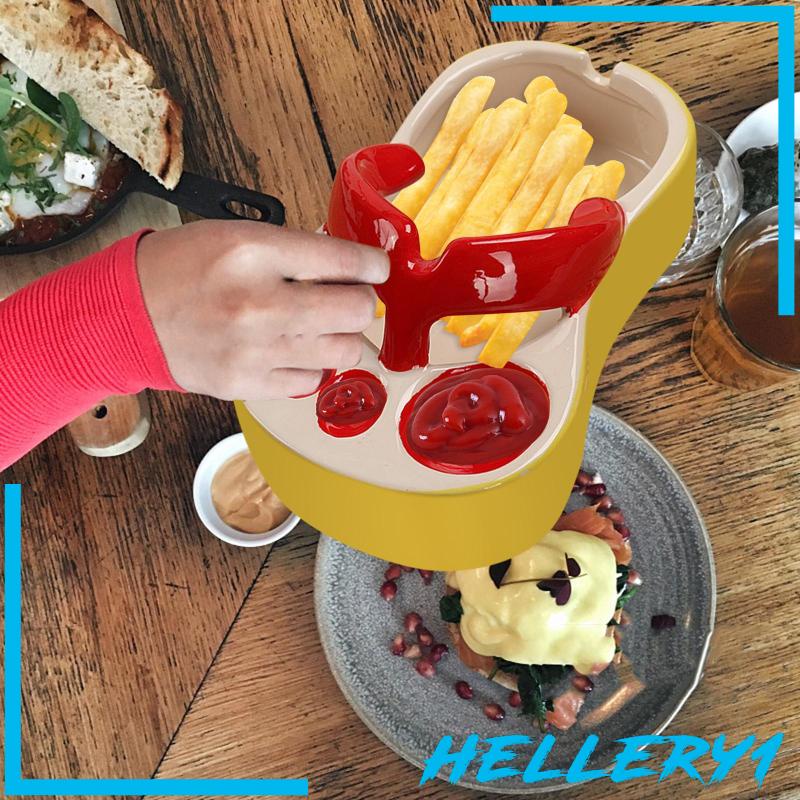 [Hellery1] Đĩa Sứ Hình Bàn Chân Chiên Khoai Tây Chiên Cho Nhà Bếp