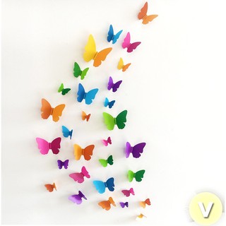 Decal Bướm 3D nhiều màu
