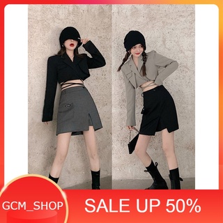 (SẴN MÃ 25) ÁO VEST CROPTOP VÀ CHÂN VÁY CÁ TÍNH