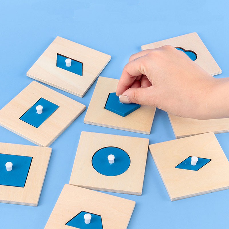 Bộ 10 thẻ hình học cơ bản - Giáo cụ Montessori