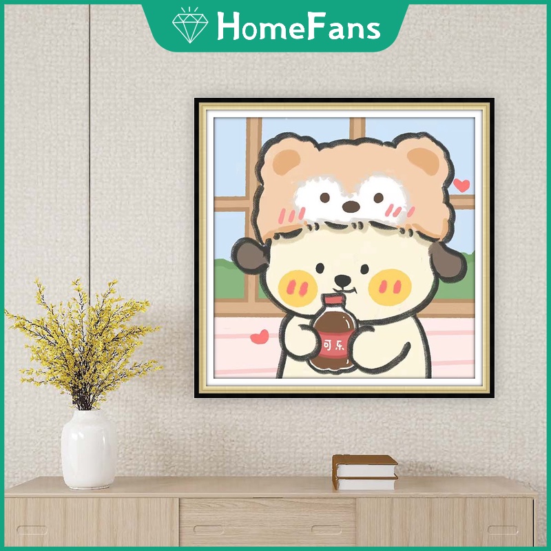 Bộ Tranh Đính Đá 5D Tự Làm Hình Chú Cừu Dễ Thương Kích Thước 30x30cm / 40x40cm / 50x50cm