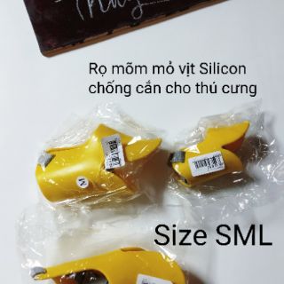 Rọ mõm mỏ vịt silicon chống cắn cho thú cưng