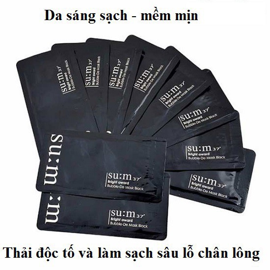 Mặt nạ sủi bọt thải độc SUM 37 ĐEN loại bỏ bã nhờn