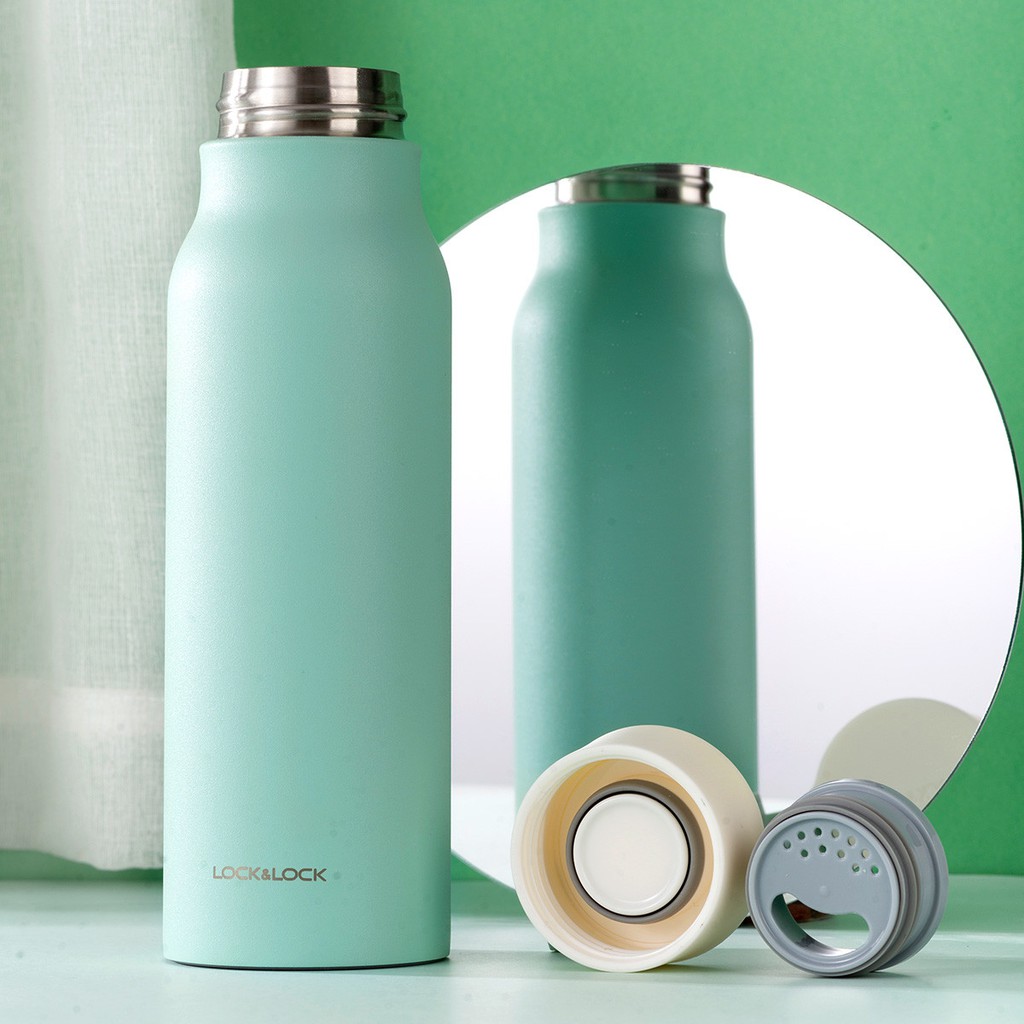 Bình Giữ Nhiệt Lock&amp;Lock Name Tumbler LHC4125 500ml Mẫu Mới Xanh Lá