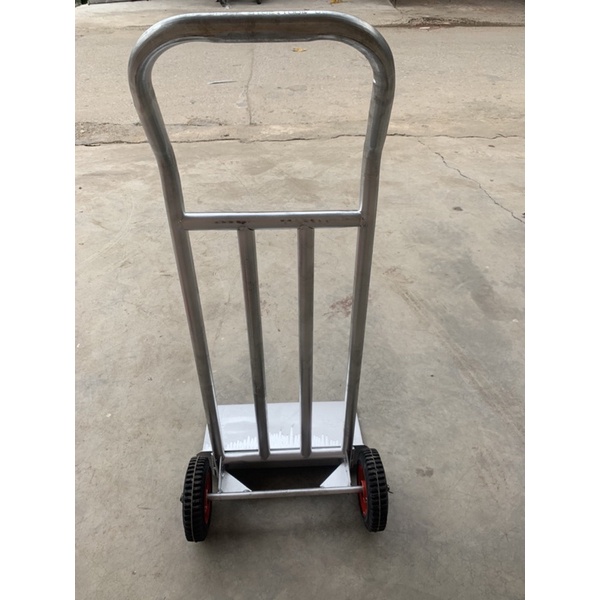 Xe đẩy hàng 2 bánh màu trắng chịu tải trọng 200kg - thiết kế 2 thanh chống giữa chắc khoẻ