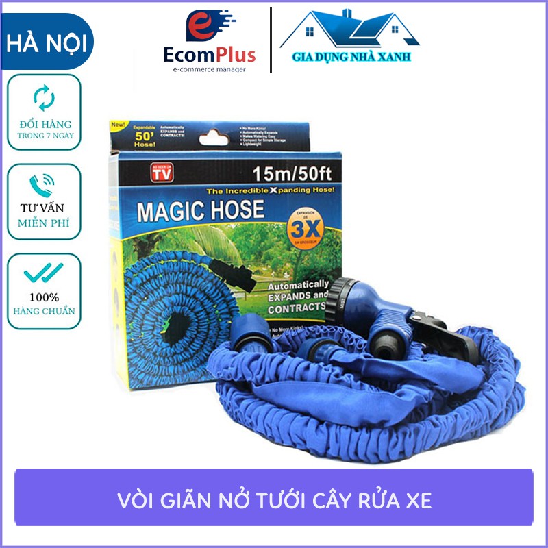 🔏Hàng Loại 1🔏 Vòi Rửa Xe, Tưới Cây, Vòi Xịt Rửa Thông Minh Giãn Nở Magic Hose Giãn Nở 15/30M