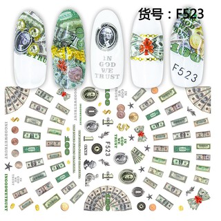 Sticker dán móng tay hình đô la hãng miss colour