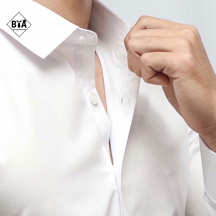 Sơ Mi Nam Trắng Cao Cấp Hàng Vnxk không bai không nhăn không xù | BigBuy360 - bigbuy360.vn