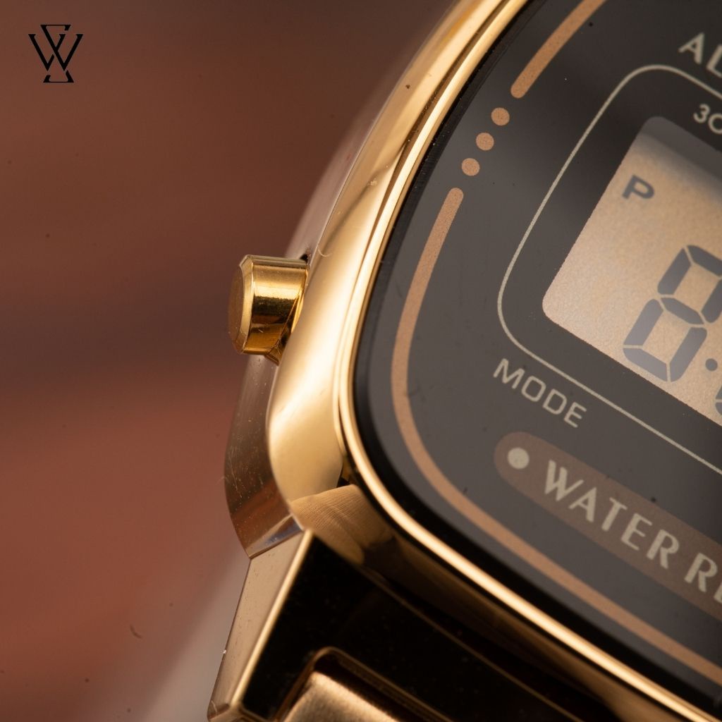 Đồng Hồ Điện Tử Nữ Casio WATCHSTORE LA670WGA-1DF Thiết Kế Mặt Kính Nhựa 24.6 mm, Dây Đeo Kim Loại Màu Vàng Trẻ Trung