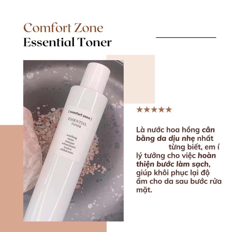 Nước dưỡng làm mềm da Comfort Zone Essential Toner 200ml Cân Bằng độ ẩm - Mecskincare