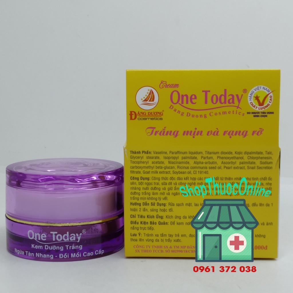 KEM DƯỠNG TRẮNG NGỪA TÀN NHANG ĐỒI MỒI CAO CẤP ONE TODAY VIP 15g