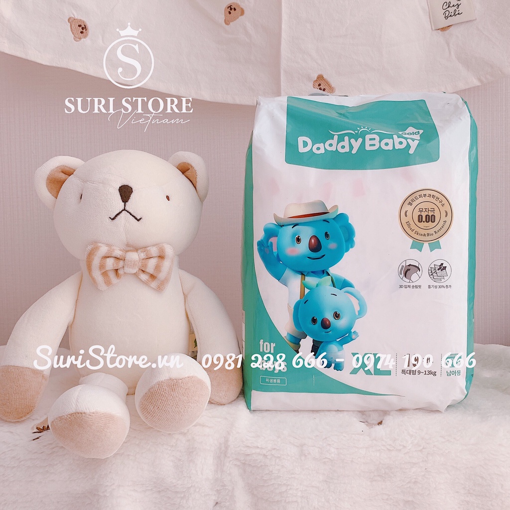 Bỉm Dán/Quần DADDY BABY nội địa hàn size (S28/M24/L20/XL18/LQ22/XLQ18/XXLQ17)