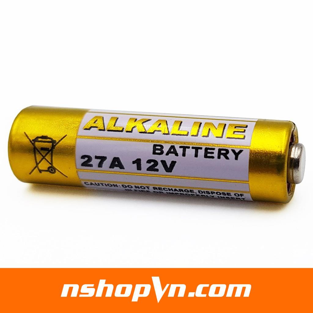 Pin ALKAILINE 12V 23A - 27A thường dùng thay pin cho remote cửa cuốn, remote xe, chuông điện