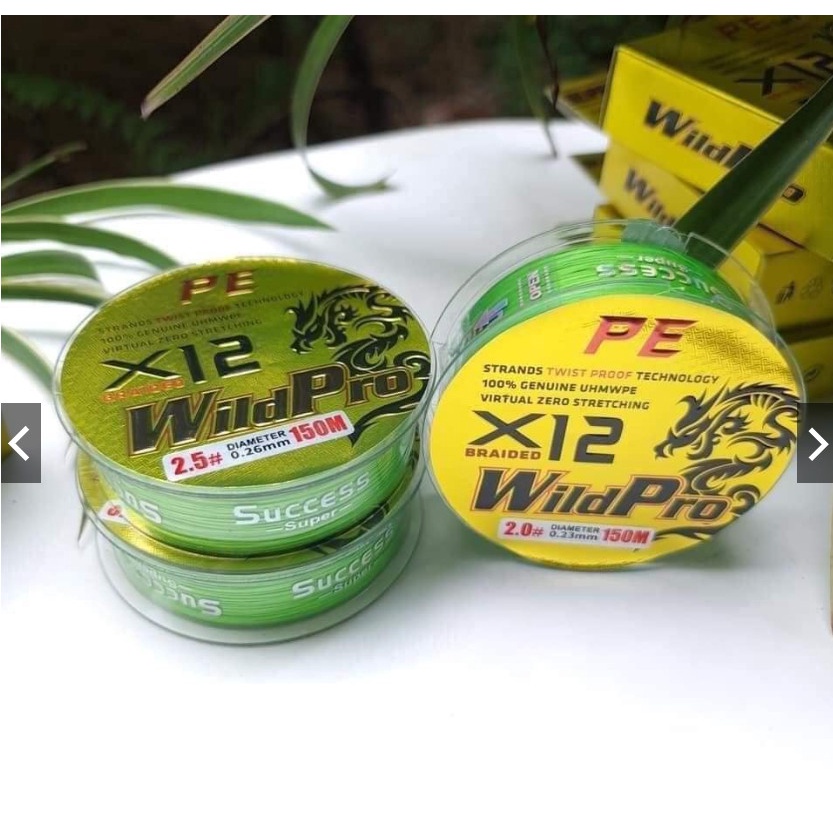 Dây dù câu cá Dù PE Lure X12 Wild Pro 150m Dù Câu Lure Chuyên Nghiệp