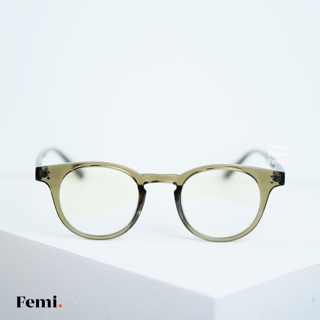 Gọng kính cận tròn Femi Emma chính hãng mắt kính chống tia UV | BigBuy360 - bigbuy360.vn