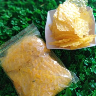 Bánh tráng lá vuông tẩm phomai