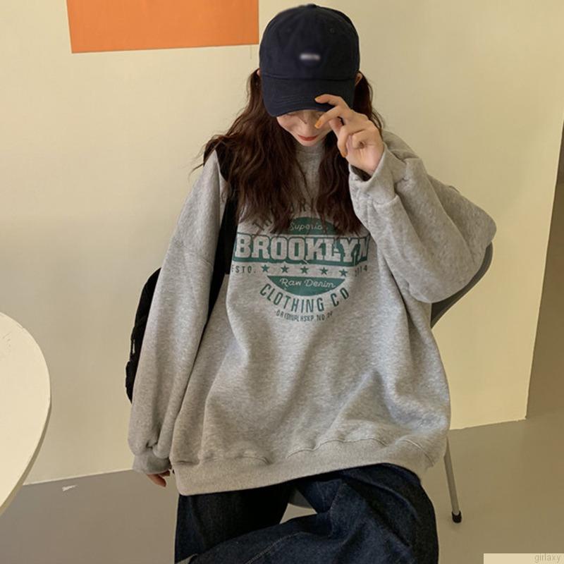 Áo thun nữ tay dài in chữ thời trang Hàn Quốc