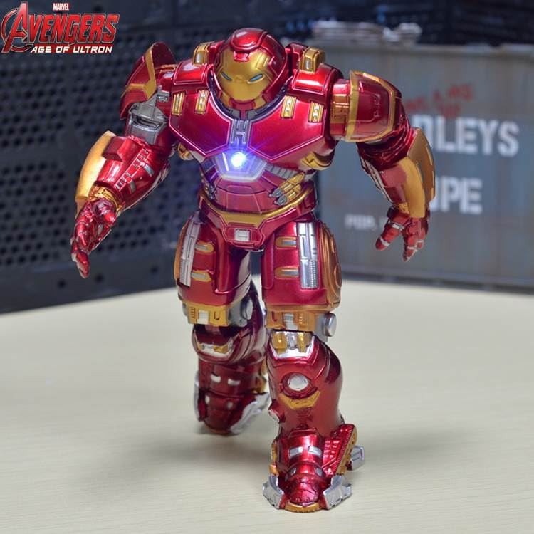 Mô Hình Iron Man Hulkbuster Cử Động Có Đèn Mark 44 Cao 18cm