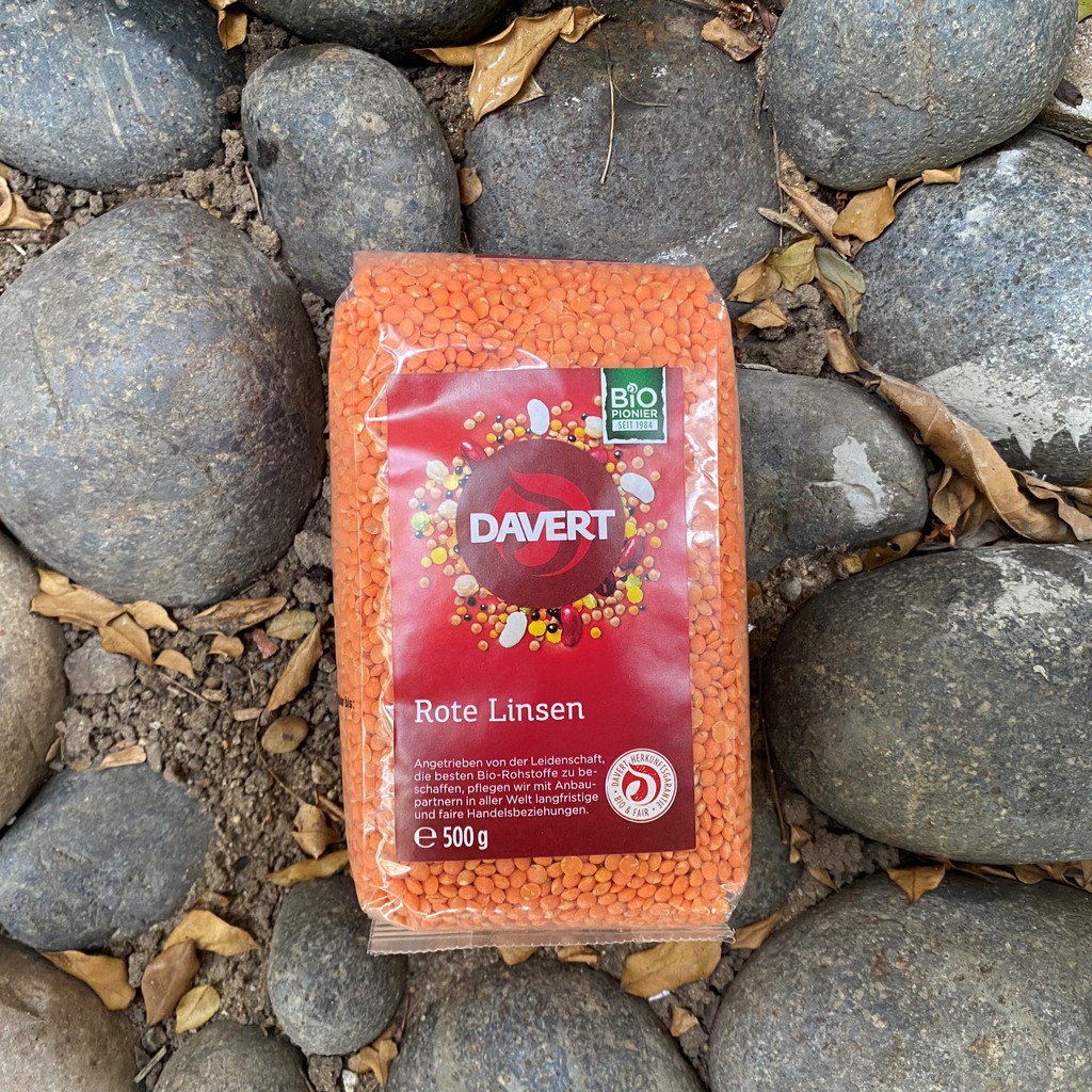 [Date T5/2022] Đậu lăng đỏ hữu cơ Davert 500g