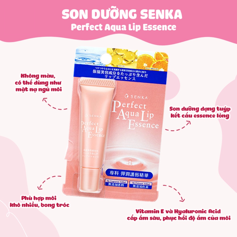 Dưỡng môi Senka giúp cấp ẩm & ngừa khô, nẻ môi