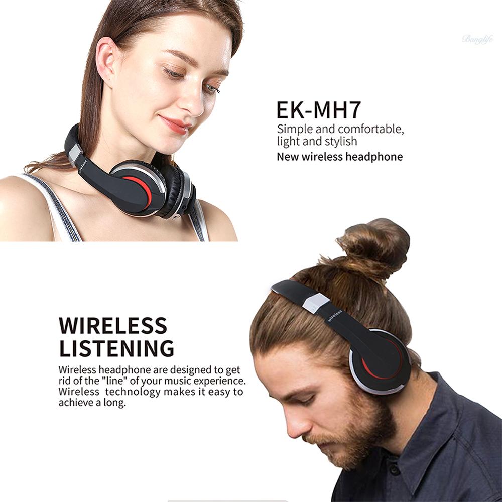Tai Nghe Bluetooth Không Dây Ek-Mh7 Có Thể Gấp Gọn Tiện Dụng | BigBuy360 - bigbuy360.vn