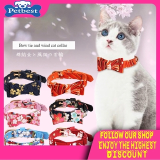 Vòng Cổ Cho Mèo Cưng Đính Nơ Phong Cách Nhật Bản Đáng Yêu