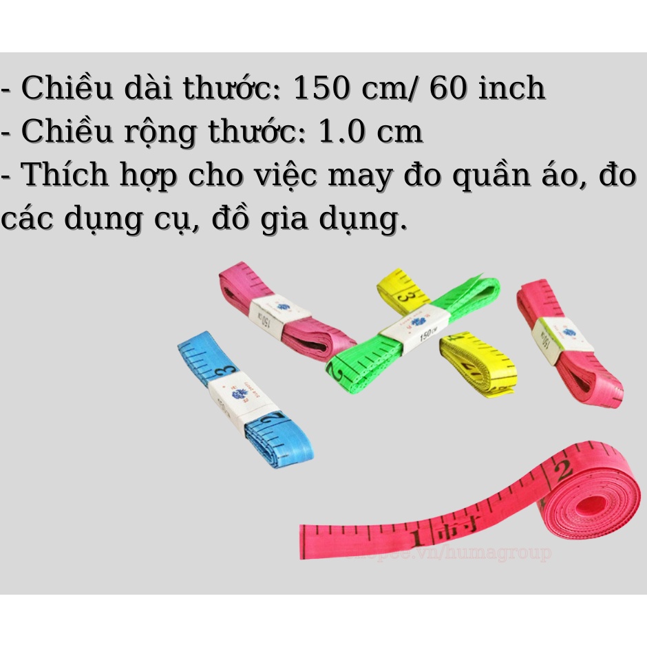 Thước Dây Cuộn Mini Thu Gọn Bằng Nút Bấm - Dùng Đo Vòng Eo, Chiều Cao, May Mặc 150cm/60inch