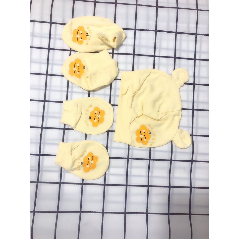 Set Mũ, Bao Tay, Bao Chân Mipbi - Đầy Đủ Mũ, Bao Tay, Chân Mipbi Cho Bé Mới Sinh ( New Born) – Mipbi Việt Nam