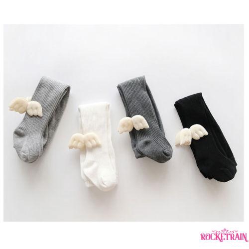 Quần vớ cotton mềm gắn đôi cánh thiên thần ấm áp xinh xắn dành cho bé gái