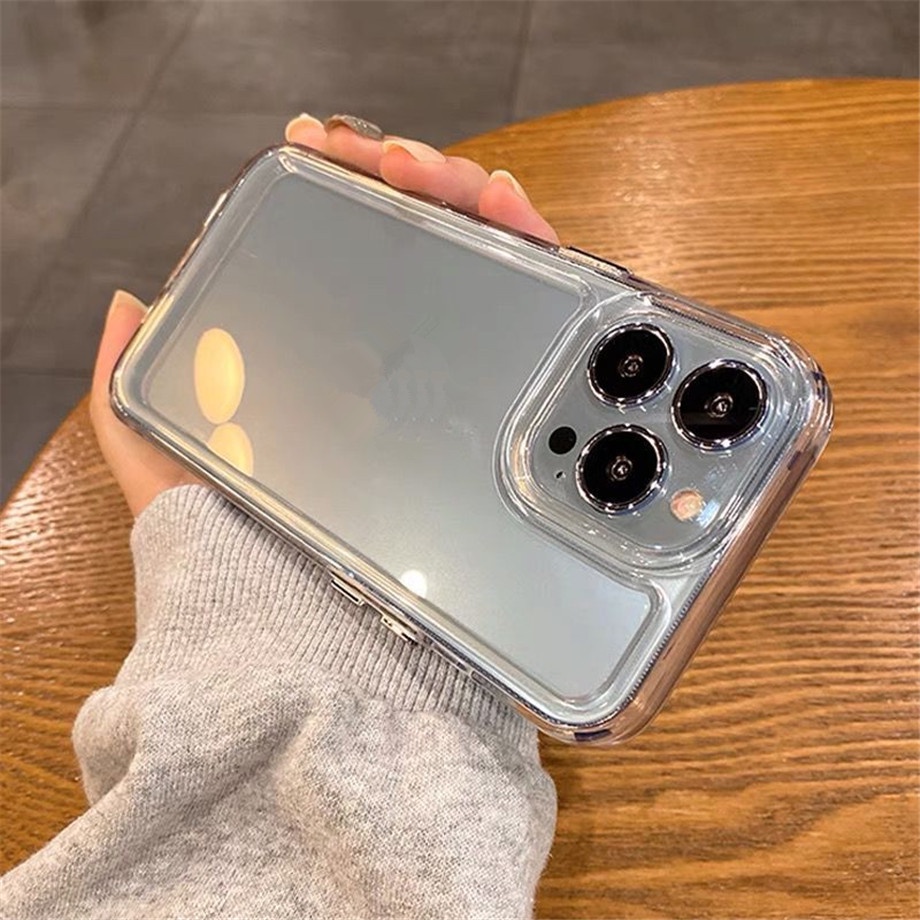 Ốp Điện Thoại Acrylic Cứng Trong Suốt Chống Sốc Cho iPhone 13 12 11 Pro Max XS Max X XR 7 8 Plus SE 2