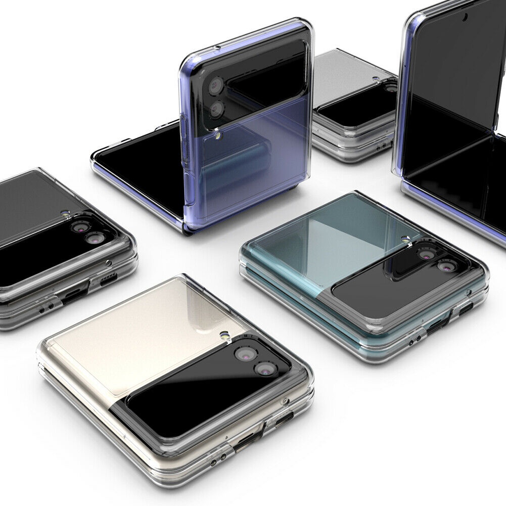 Ốp Điện Thoại Pc + Tpu Cứng Trong Suốt Cho Samsung Z Flip3 2021