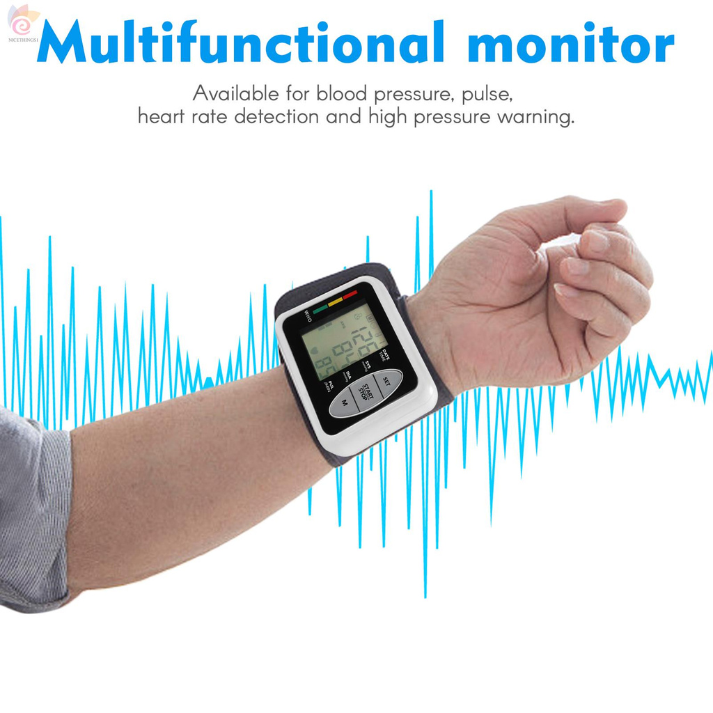 ET Electronic Blood Pressure Monitor, Wrist Electronic Sphygmomanometer Smart Intelligent Blood Pressure Meter with 99 Memory Groups