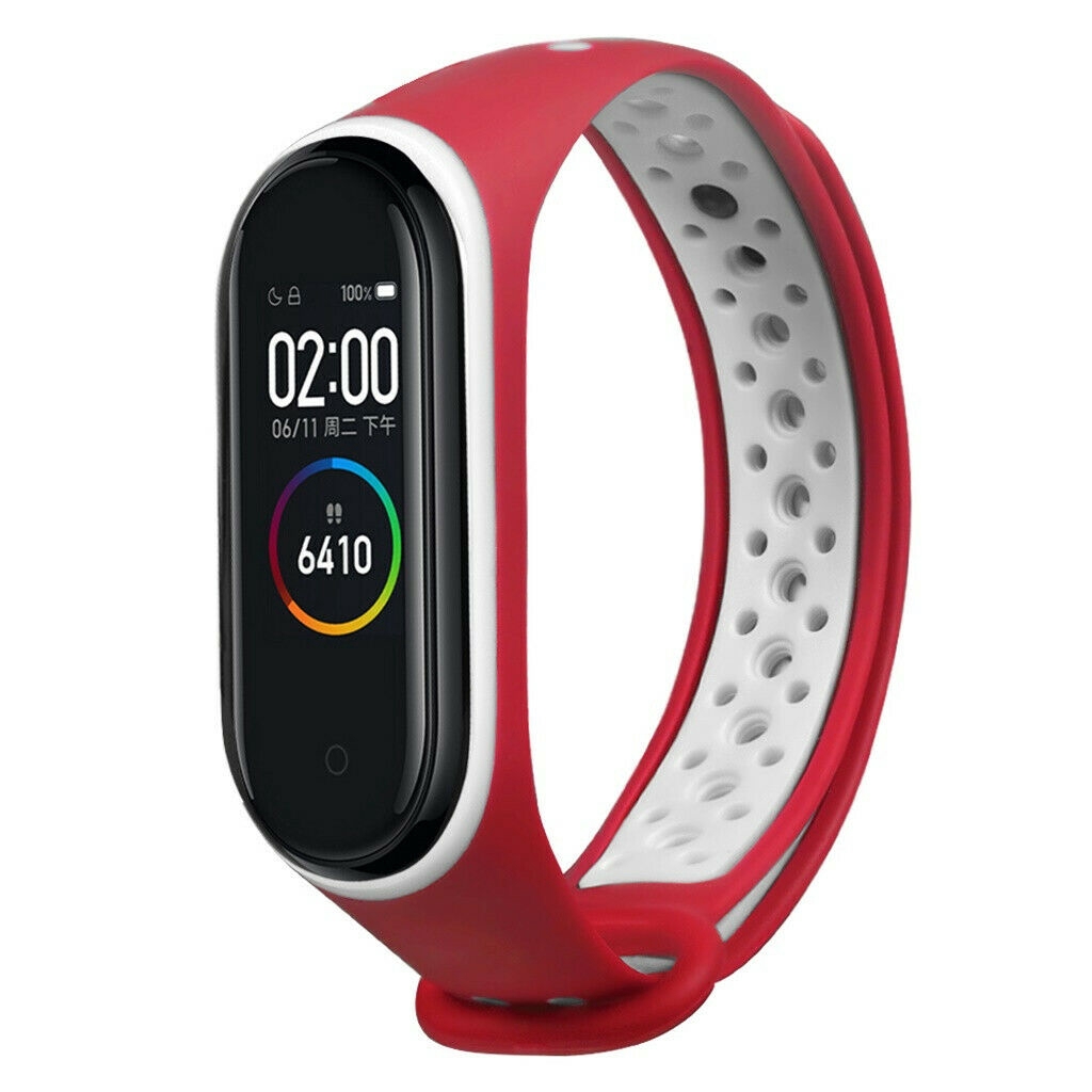 Dây Đeo Thay Thế Chất Liệu Silicon Màu Trơn Cho Xiaomi Mi Band 3 / 4