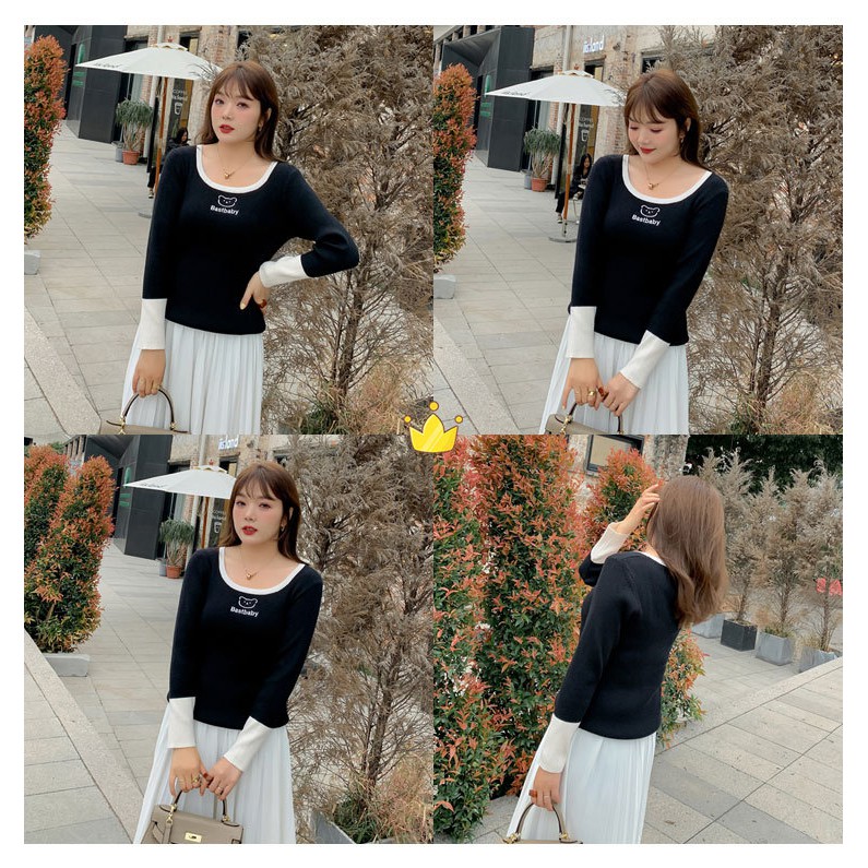 Áo len bigsize thêu gấu cho các nàng béo mập 55-100kg | BigBuy360 - bigbuy360.vn