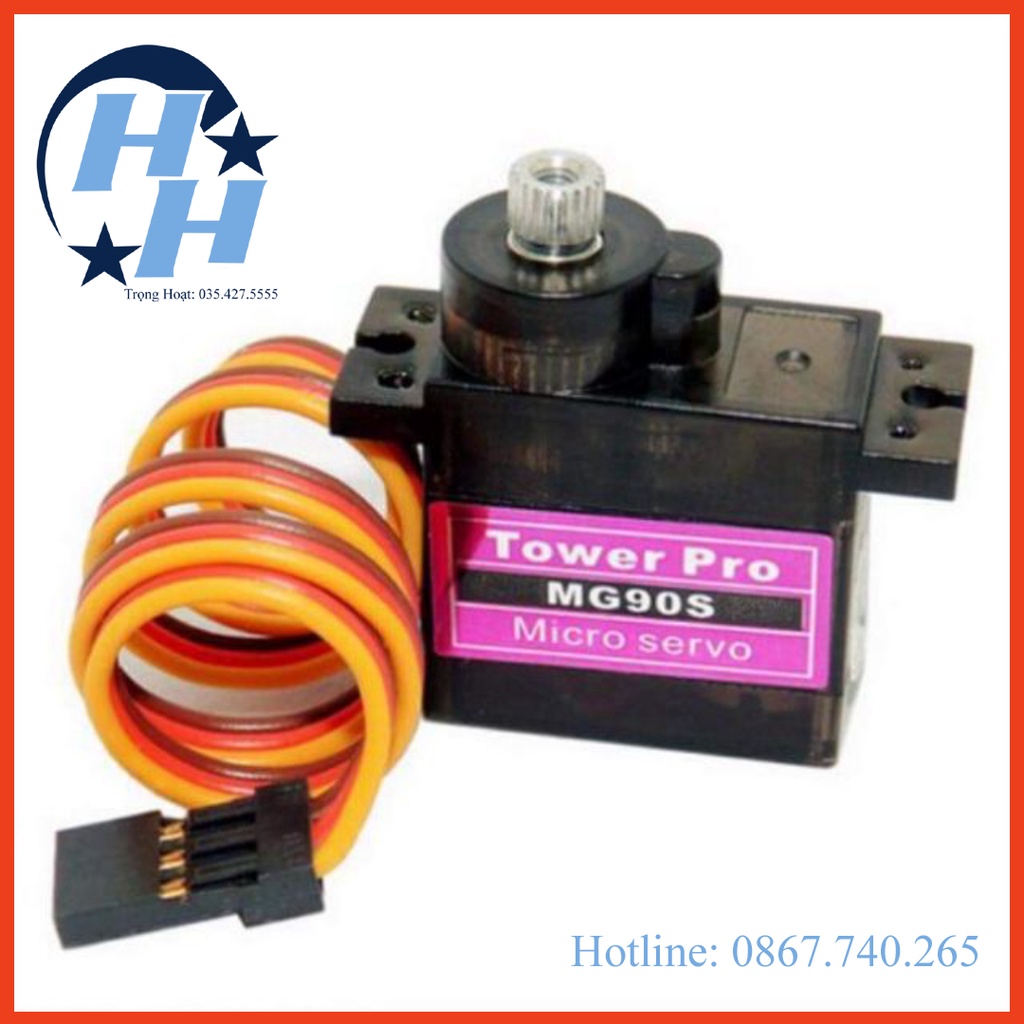 Servo nhông kim loại MG90S 100% nhông kim loại
