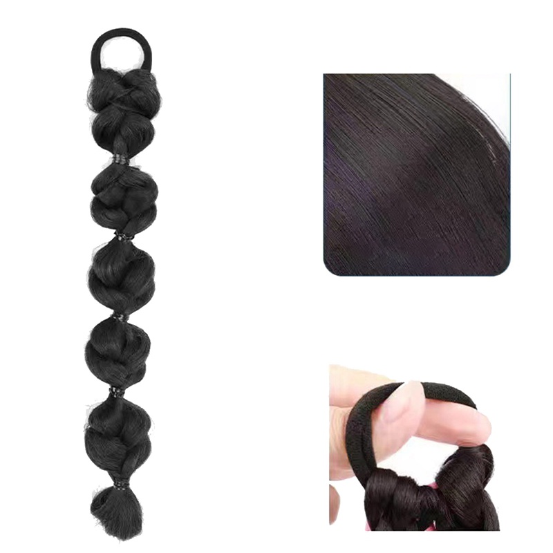 Tóc Giả Thắt Bím Đuôi Ngựa Bằng Sợi Tổng Hợp Co Giãn Cao Tự Nhiên Cho Nữ