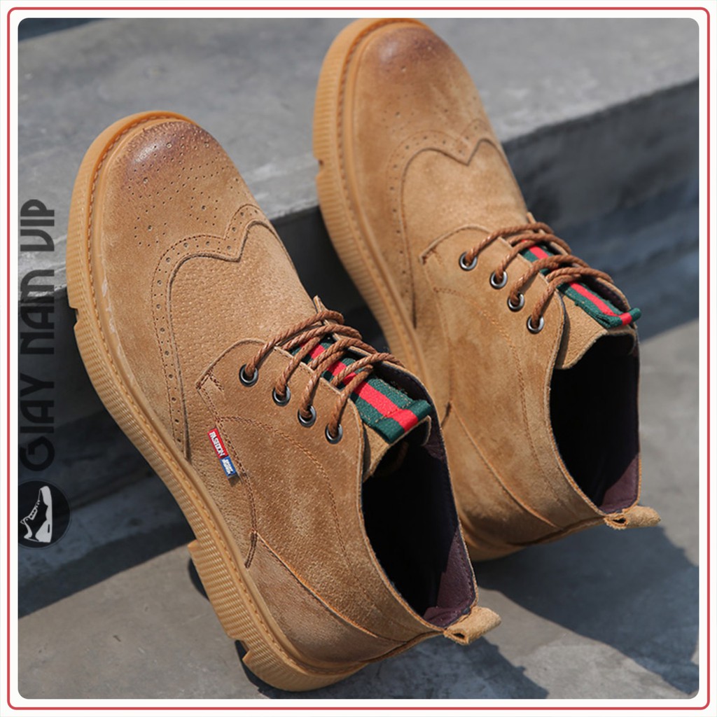 Giày Boot Nam Da Lộn - FREESHIP -  Giày Tây Nam Phong Cách Đường Phố GNK19 | BigBuy360 - bigbuy360.vn