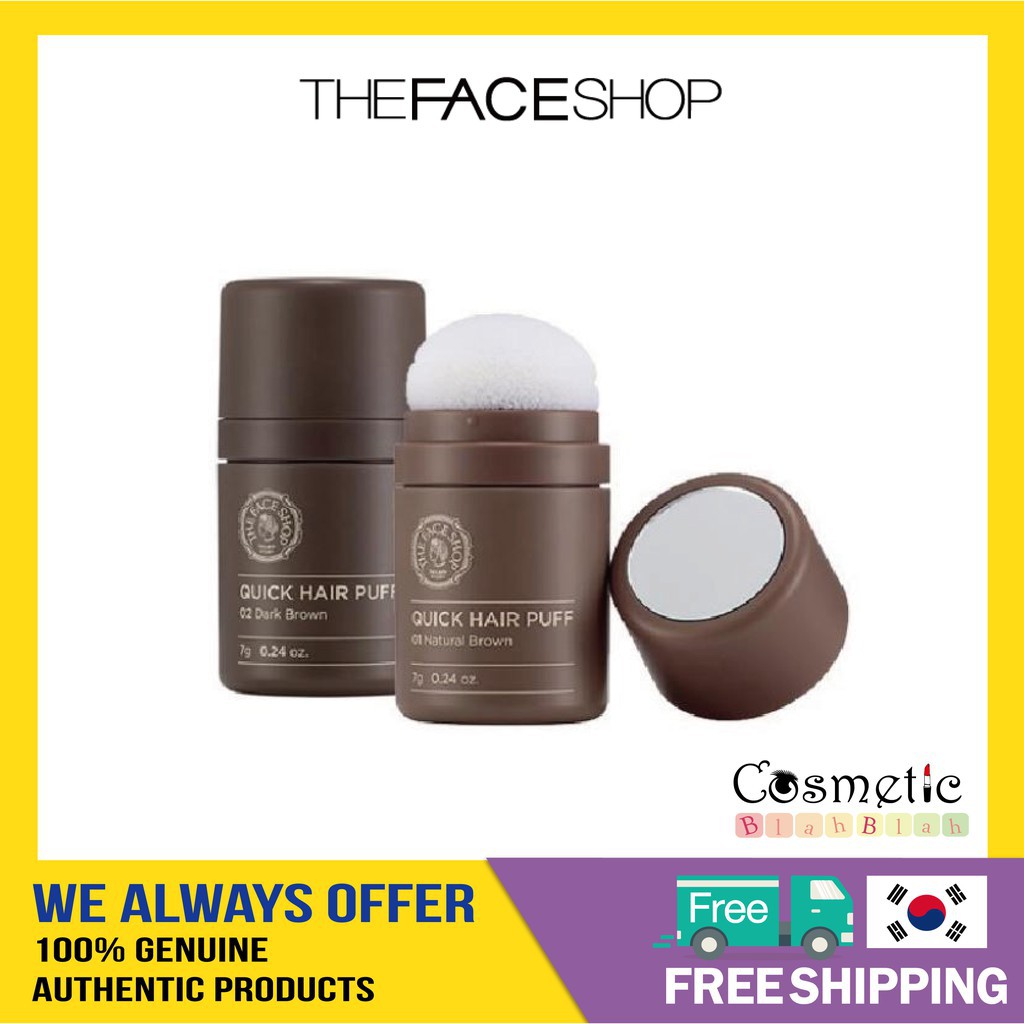 THE FACE SHOP (Hàng Mới Về) Bông Phấn Trang Điểm Nhanh Chóng Màu Nâu Đậm 01 / 02