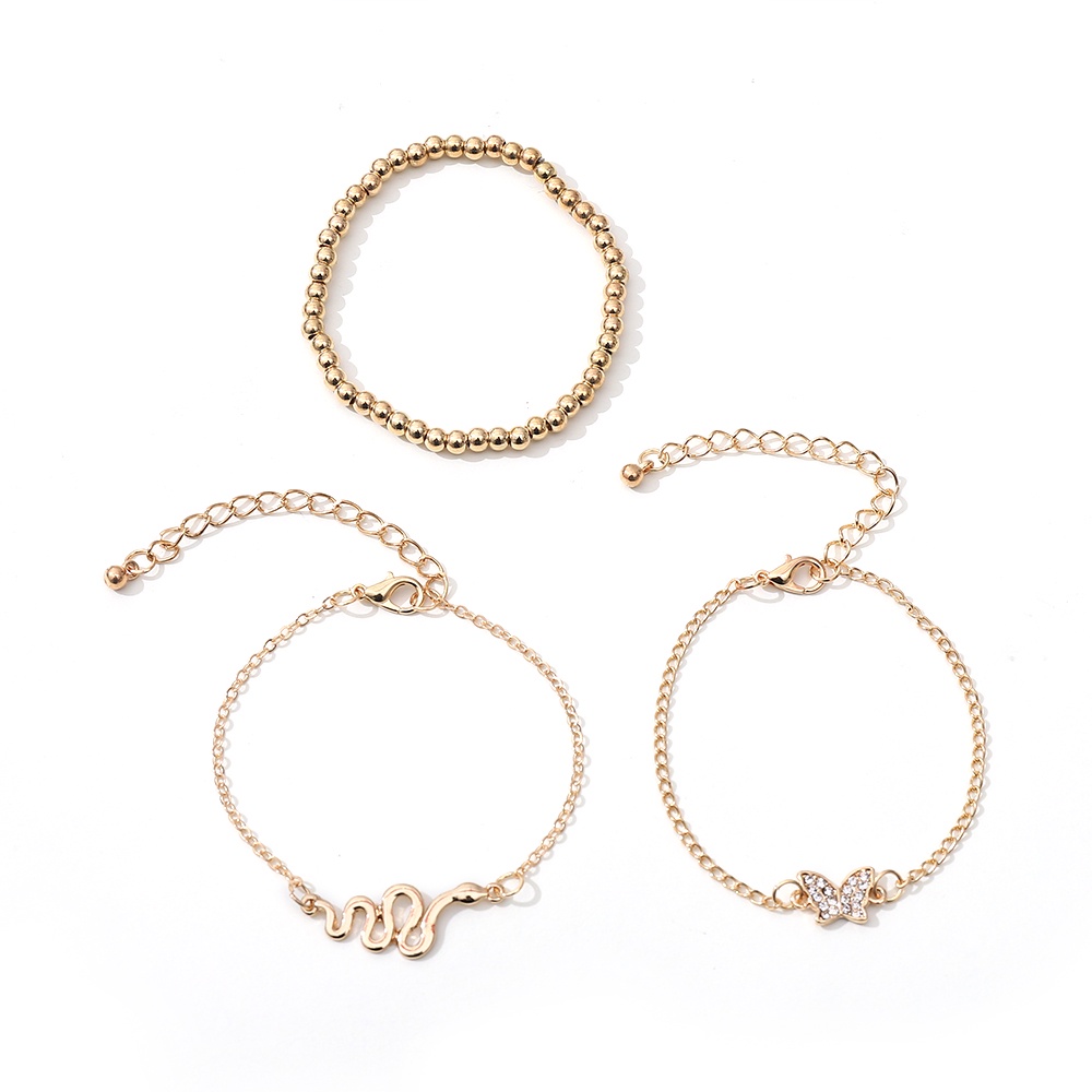 Set 3 Vòng Tay Đính Đá Phong Cách Retro Thời Trang Cho Nữ