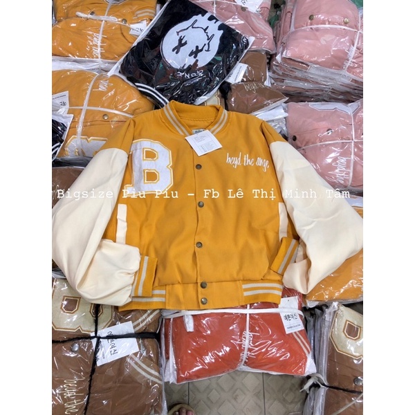 Áo Khoác Bomber Bigsize Da Lộn 2 lớp hình thật bao đẹp logo thiêu B